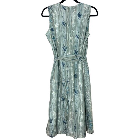 NWT J. Jill Floral Sleeveless Midi Wrap Dress Sundress V-Neck Sz 12 - Picture 8 of 10